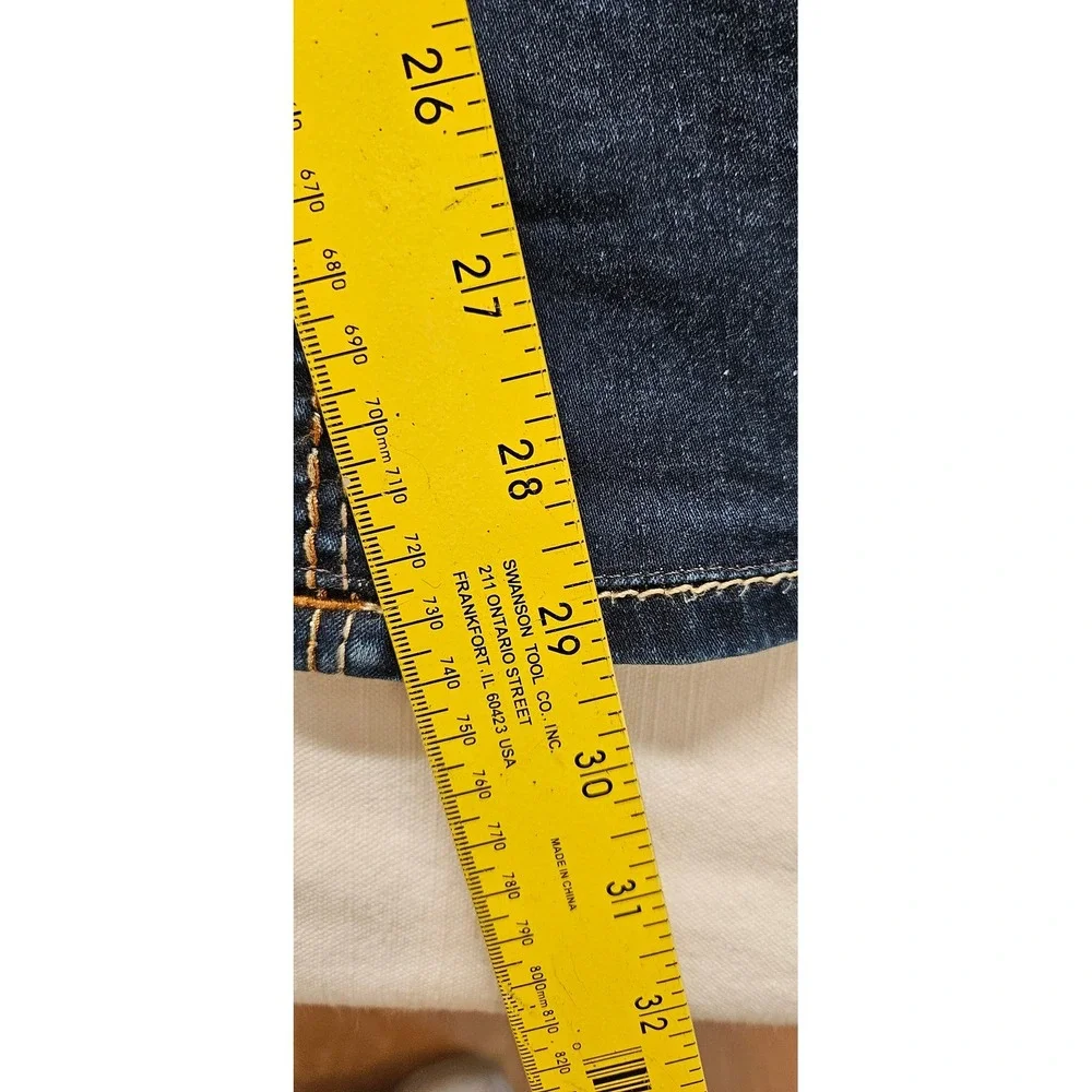Rock Revival Betty Easy Boot Dark Wash Jeans Bootcut Fleur De Lis Size 28